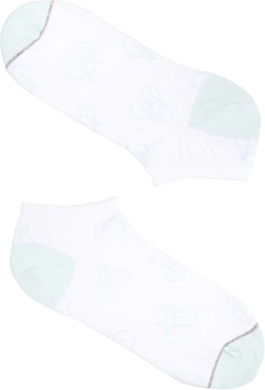 Sneaker-Socken BIKES white/mint