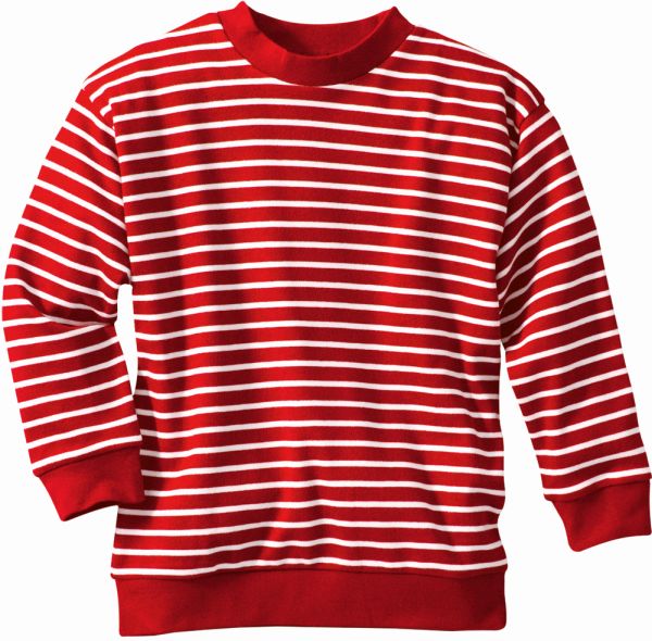 Zweiteiliger Schlafanzug rot/weiß gestreift