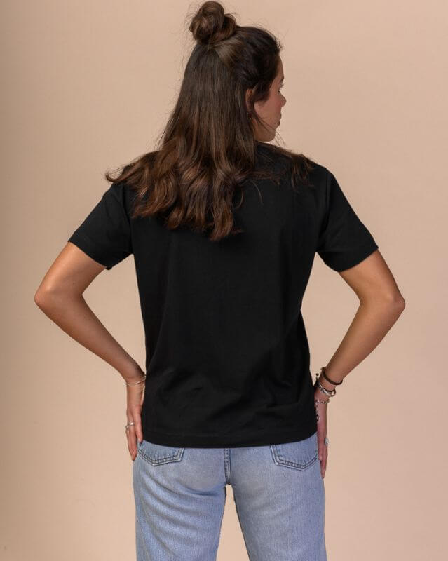 Schwarzes Basic Damen-Shirt KHIRA