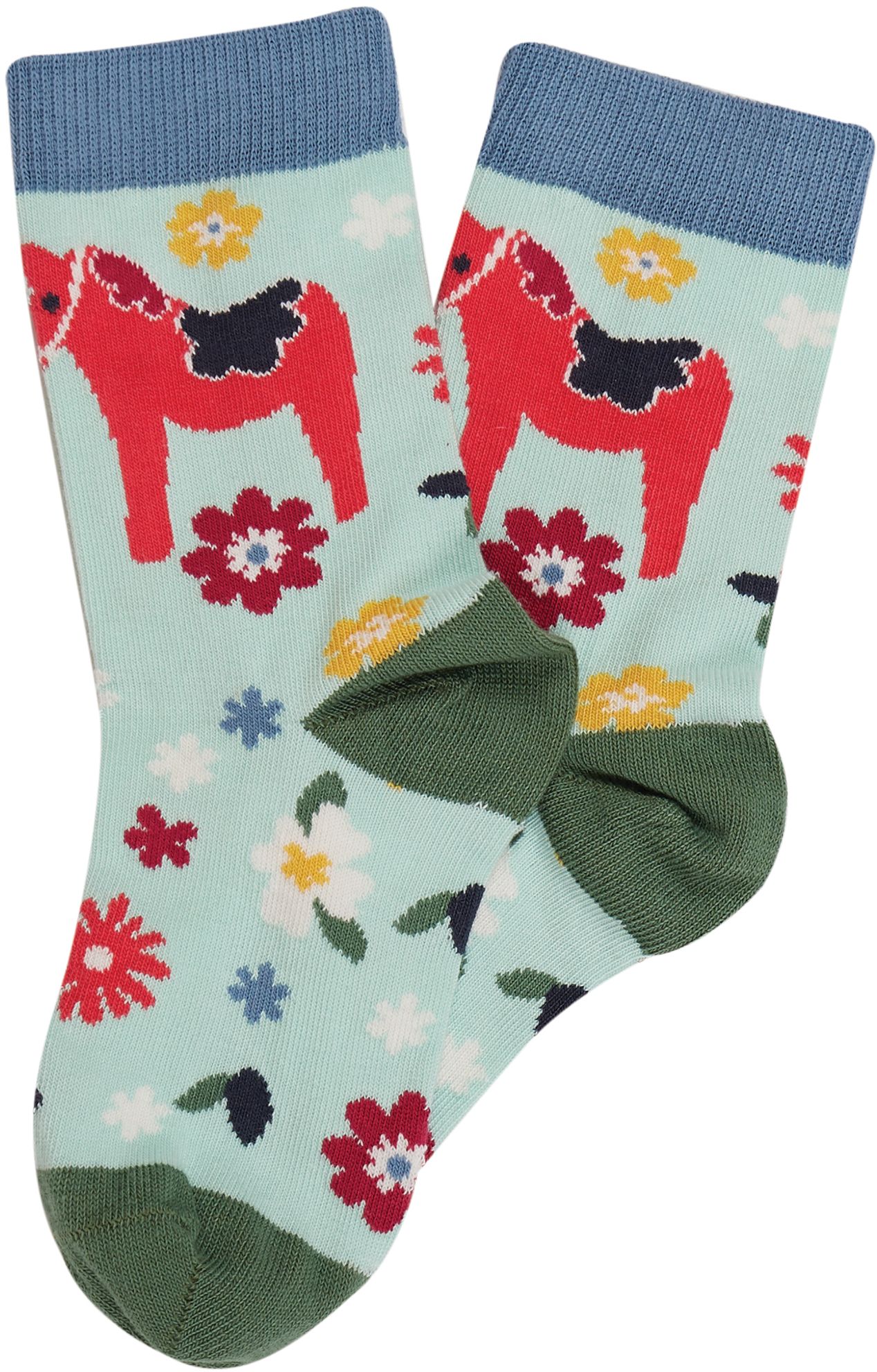 Gemusterte Kinder-Socken im 3er-Pack mit Pferd