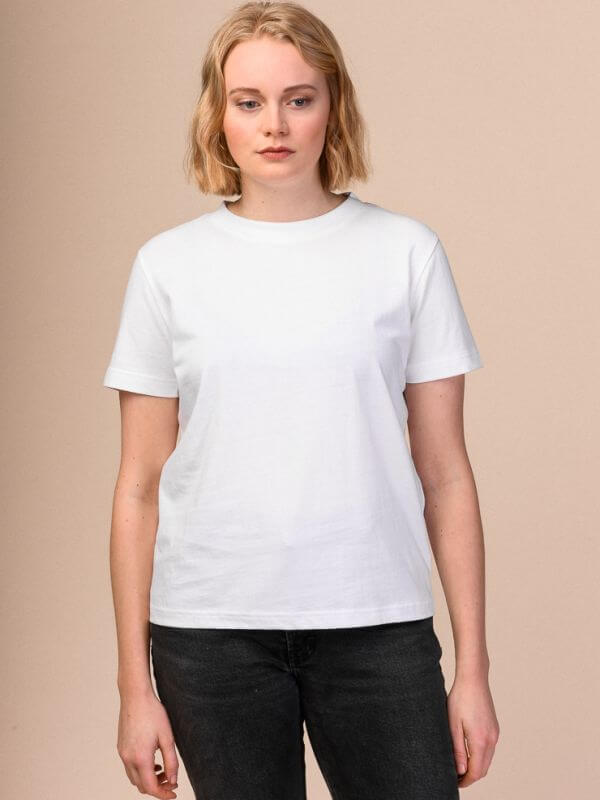 Weißes Basic Damen-Shirt KHIRA