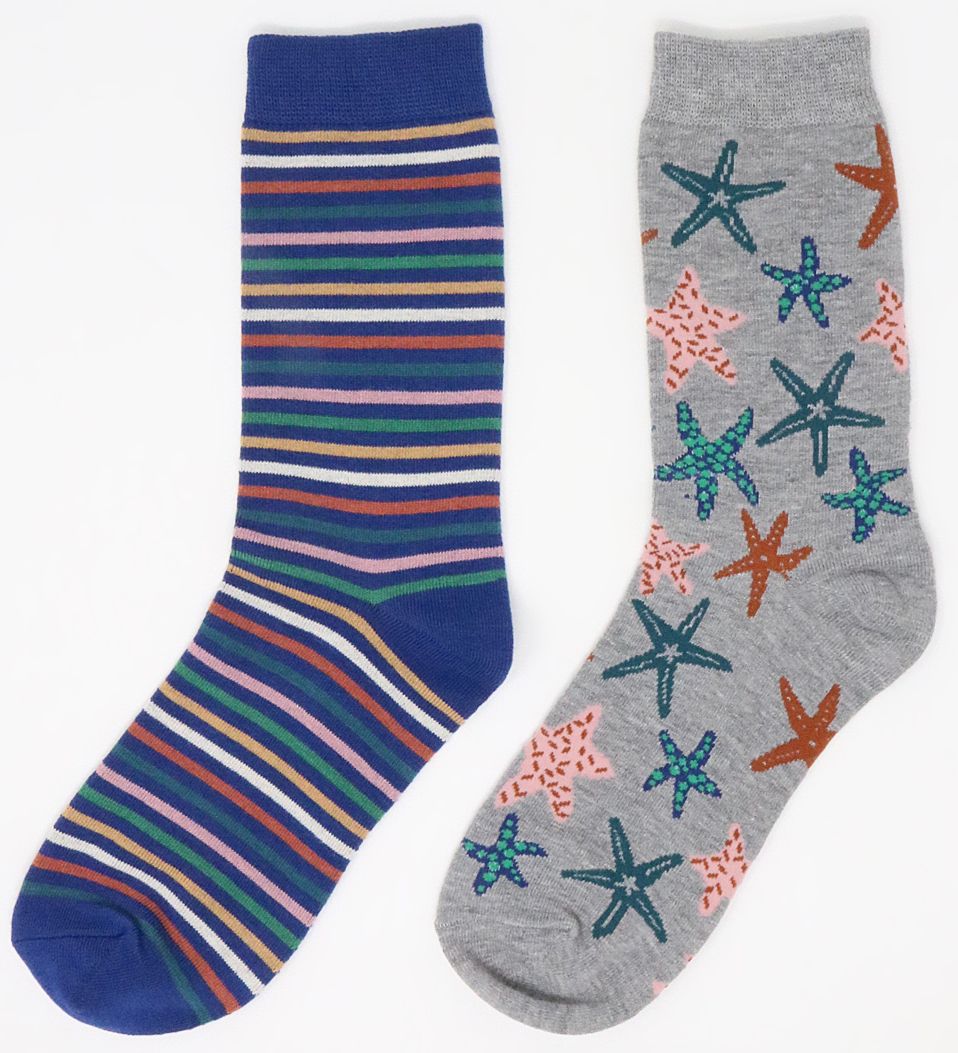 Damen-Socken Starfish Stripe im 2er-Pack