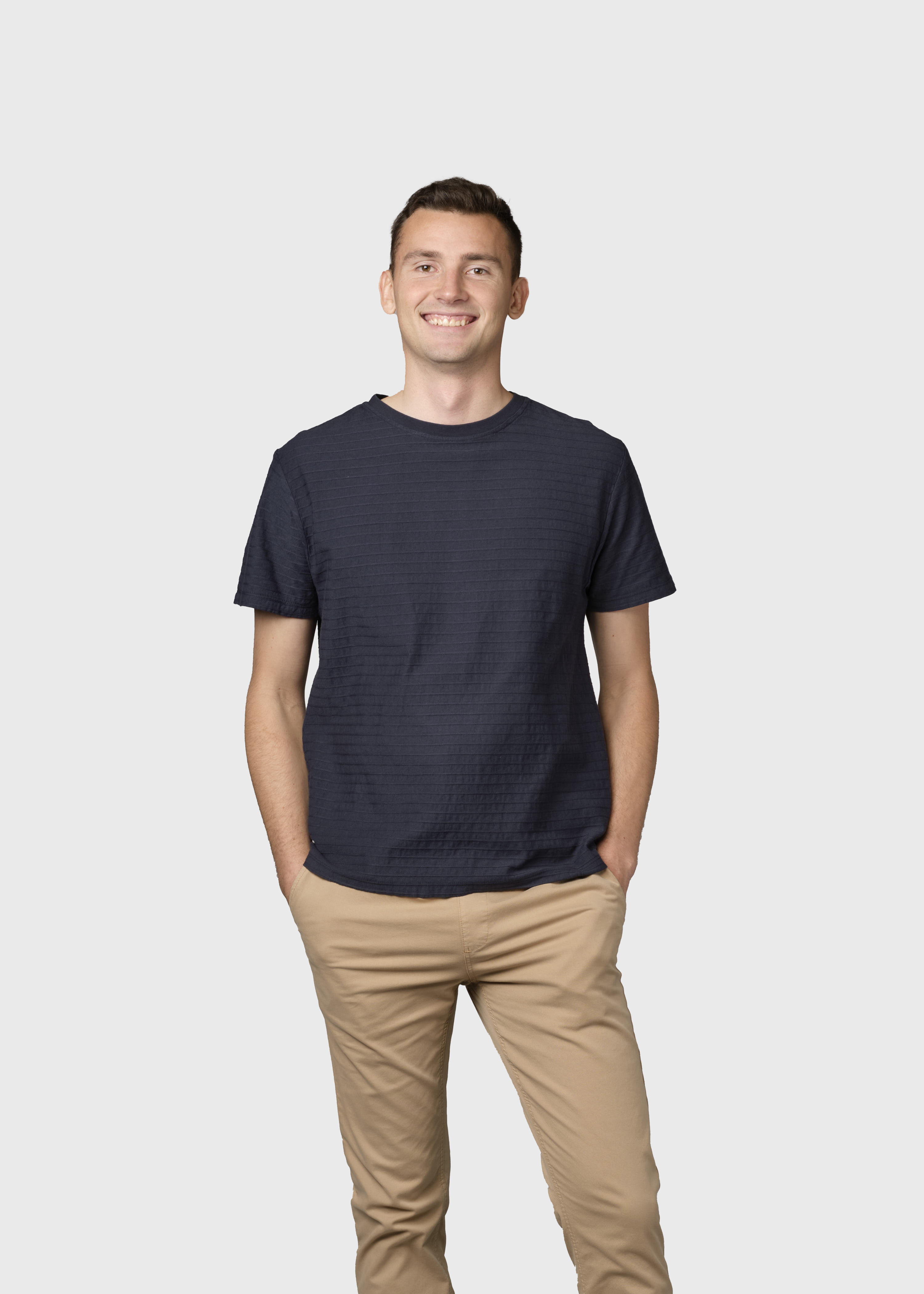 Strukturiertes T-Shirt Lauge tee Navy
