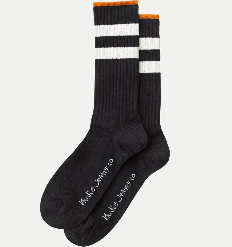 Socken Amundsson Sport in Black/White