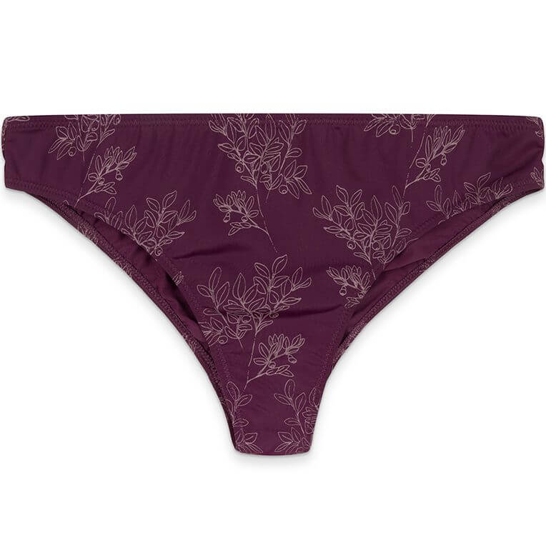 Gemusterte Triangle-Bikini-Hose dark purple
