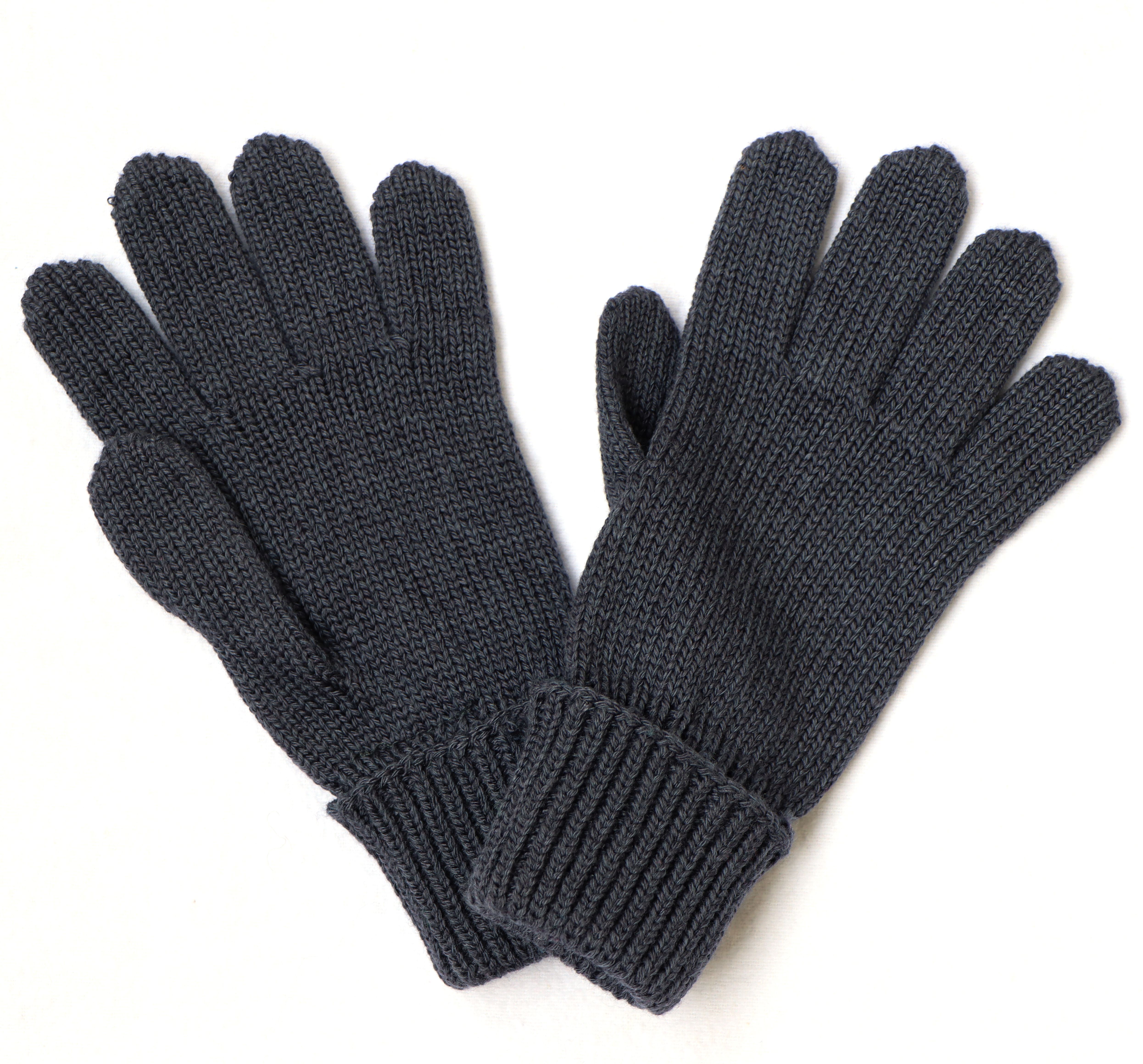 Blaugraue Kinder-Handschuhe mit Wolle