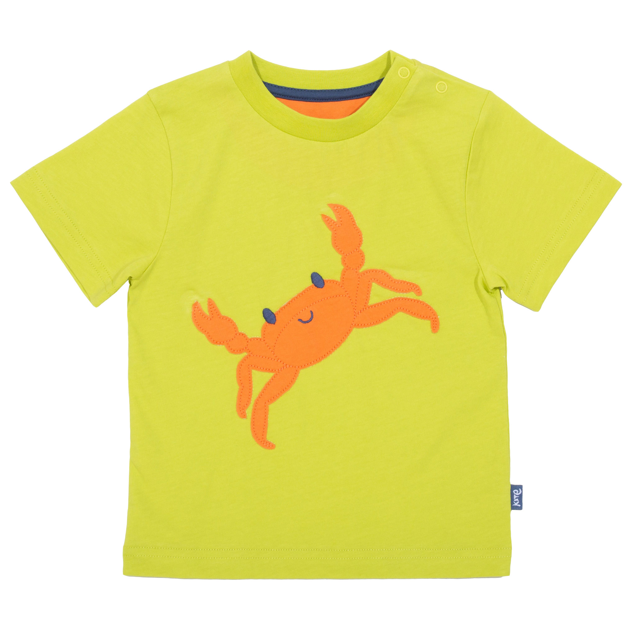 Limonengrünes Kurzarm-Shirt Clever Crab