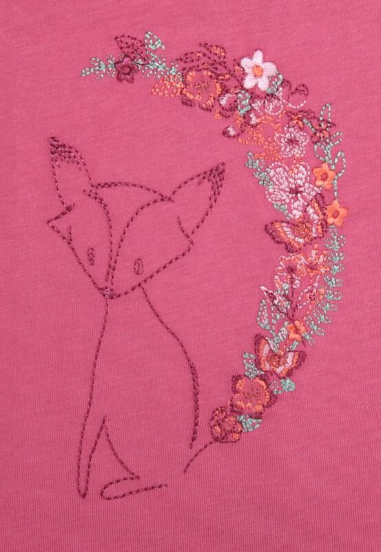 Mädchen-Longsleeve mit Fuchs soft pink