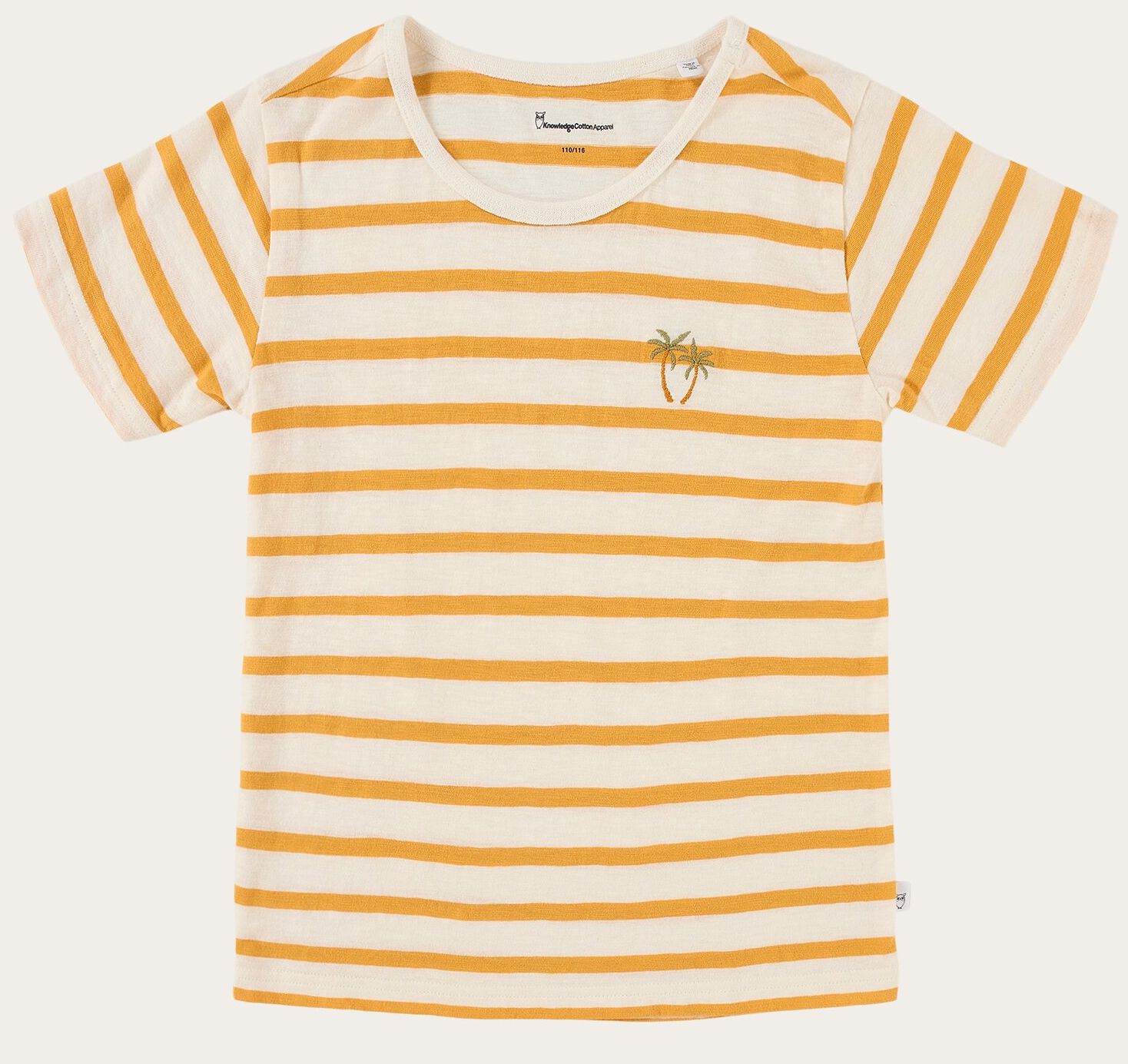 Gestreiftes Kinder-Shirt mit Palmen-Stickerei Honey Gold