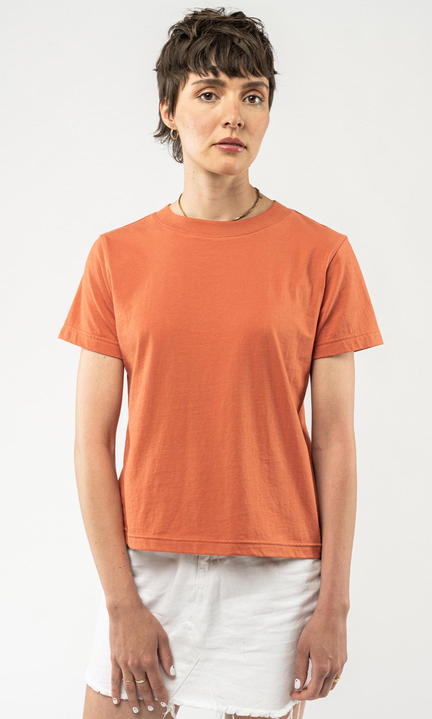 Basic T-Shirt KHIRA terracotta