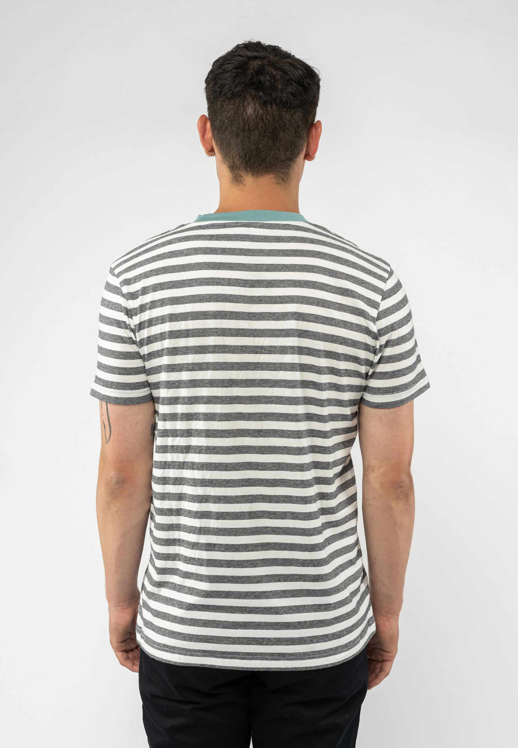 Gestreiftes T-Shirt AVAN thin stripes/ turquoise