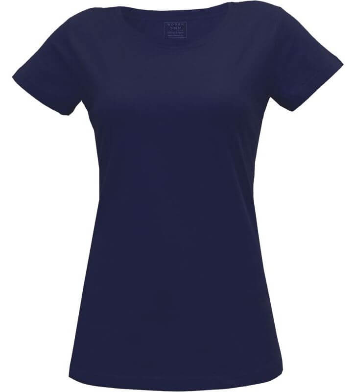 Dunkelblaues Basic T-Shirt für Damen