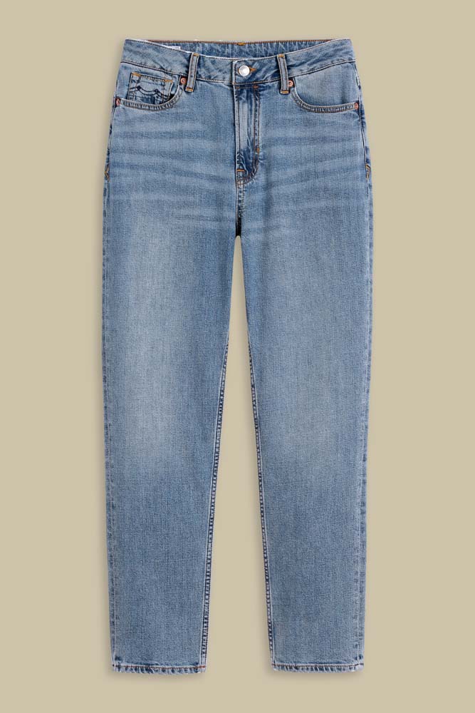 Jeans Caroline Cropped - High Rise Tapered - Eco Deadstock Light