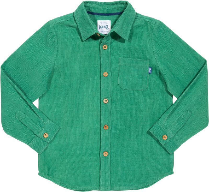 Schickes Cord-Hemd für Jungs in Grün