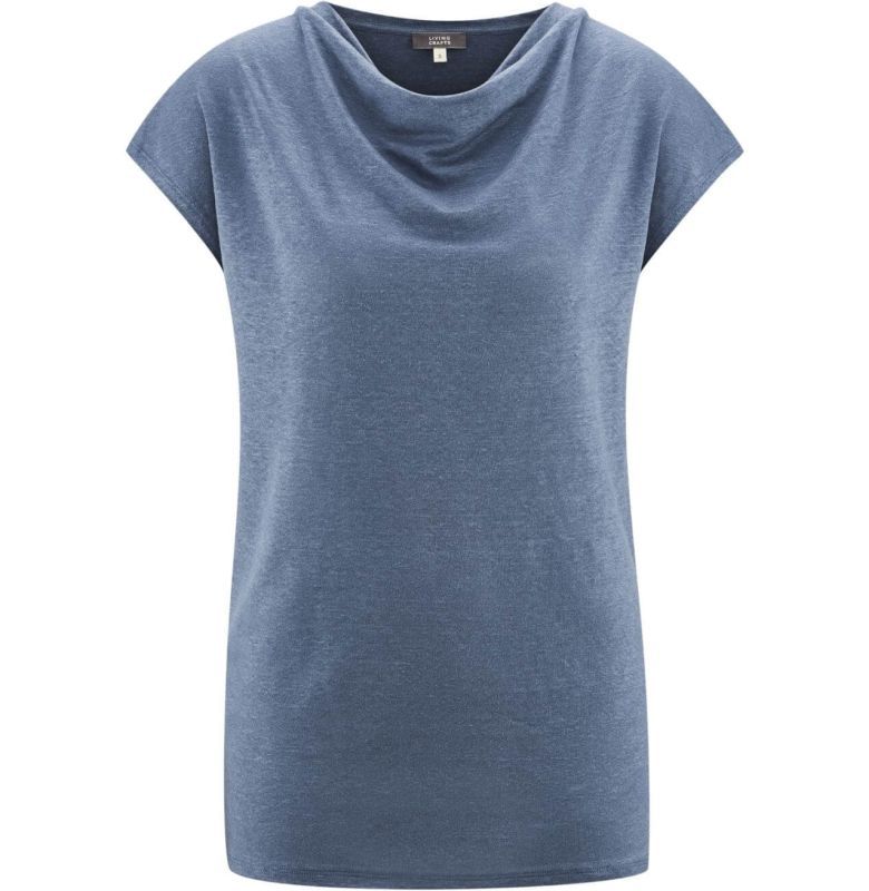 Luftiges Damen-Shirt aus Leinen moonlight blue